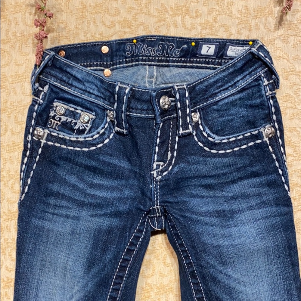 EUC- Girls Miss Me boot cut Jeans